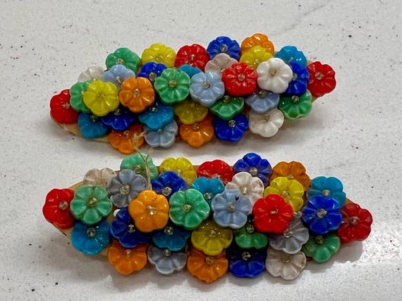 Antique MIRIAM HASKELL 1920s  Multi Color Flower … - image 5