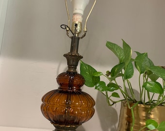 Vintage Amber Diamond Quilted Glass Lamp Shade - Etsy Vintage Amber Diamond Quilted Glass Lamp Shade - Etsy