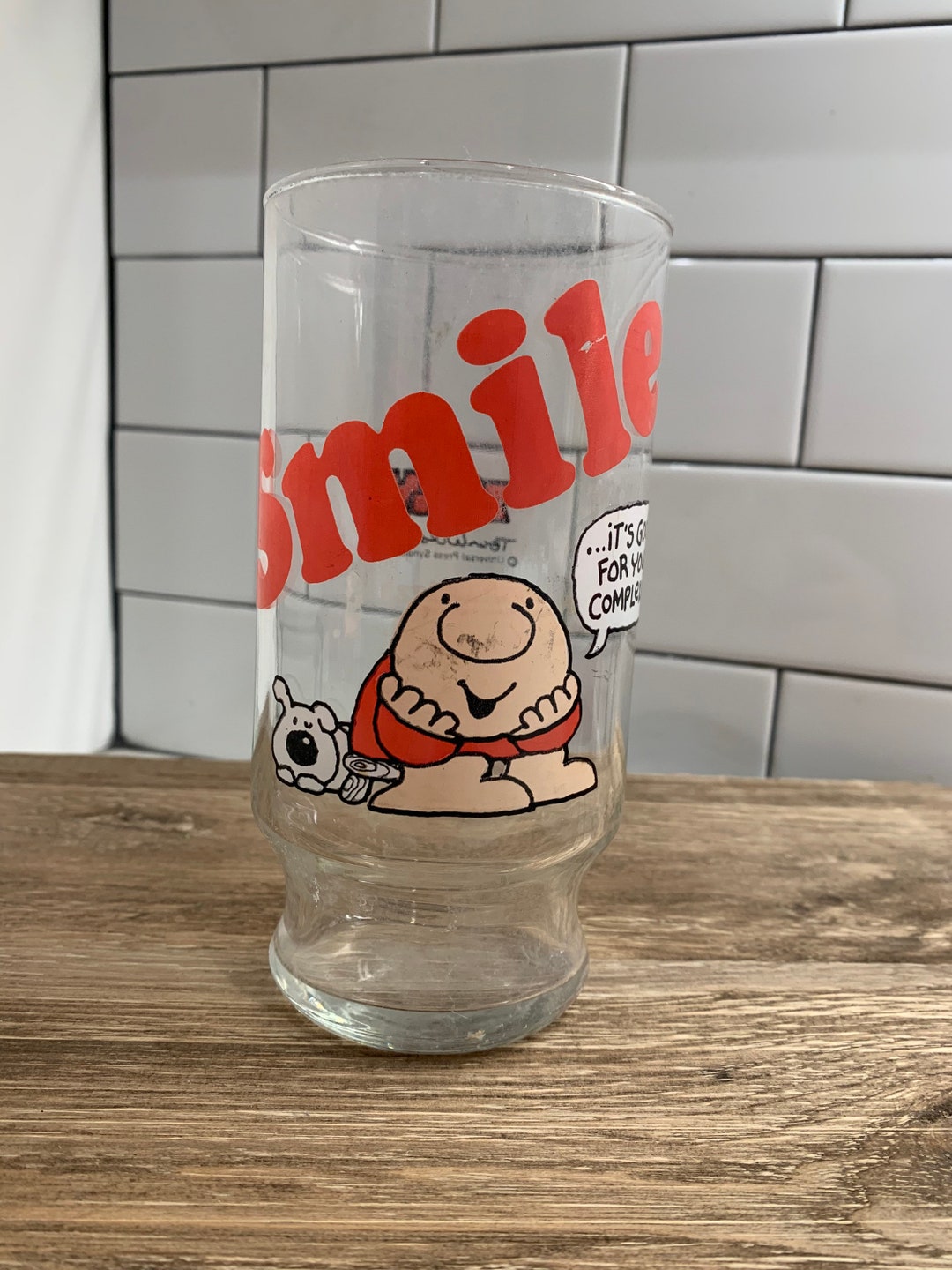 Vintage 1979 Ziggy Smile Drinking Glass by Tom Wilson Drinking Etsy