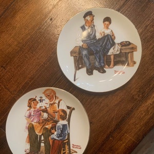 Two Norman Rockwell Collectible 1982 Plates
