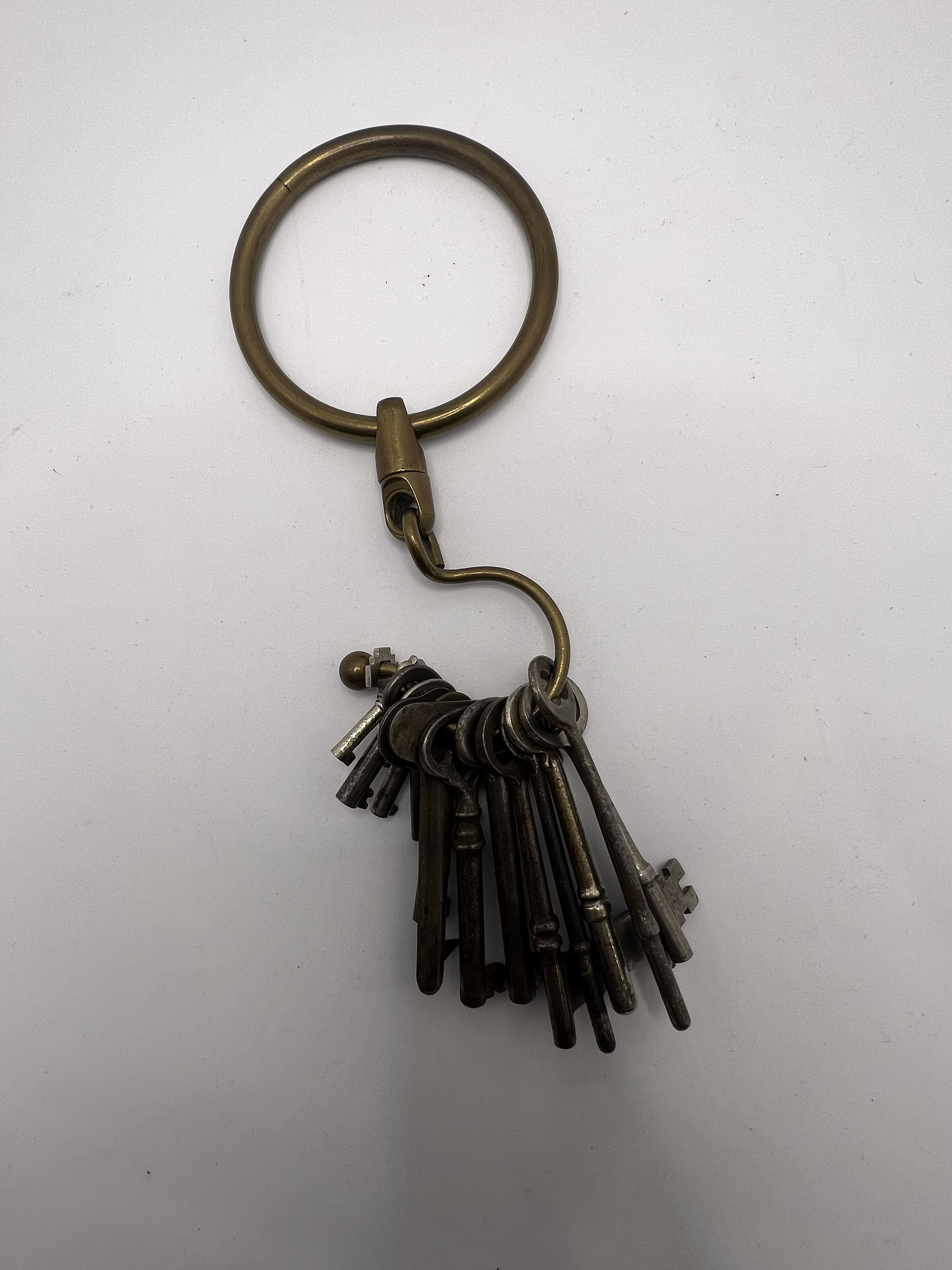 Brass Key Ring Antique Keys | Skeleton Keys | Vintage Movie Prop ...