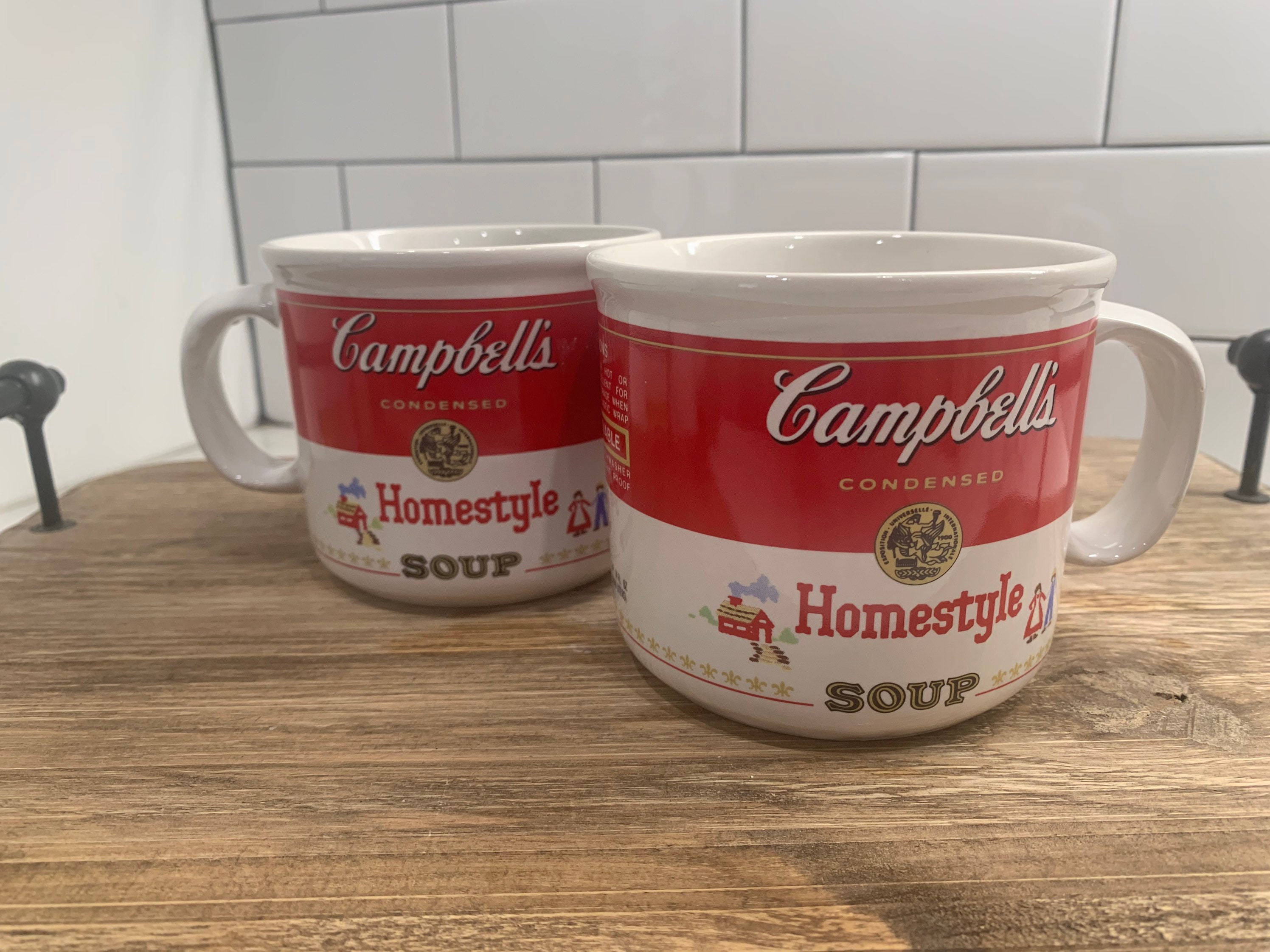 Ceramic Soup Mug With Lid.Love At First Bite &Stay Cozy 25 fl Oz Microwave  Safe