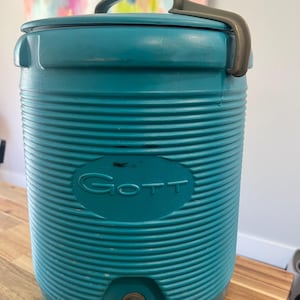 Gott Vintage Teal Blue 3 Gallon Water Cooler Jug Handle with Spout