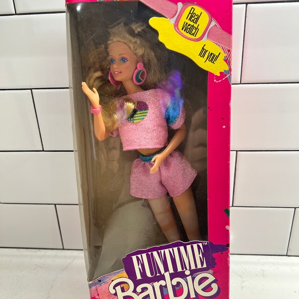 Vintage Mattel 1986 Funtime BARBIE Doll Blonde Open Box