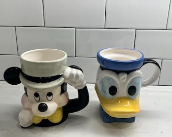 ヴィンテージガラス製ドナルドダックマグカップまたはジョッキ