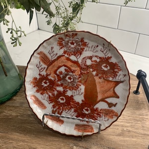 日本製薩摩オレンジ＆ゴールドスカラップ 6.5インチプレート | 交換用プレート | ウォールプレート