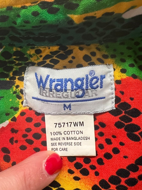 Vintage Wrangler Western Shirt 90s Womens Colorfu… - image 2