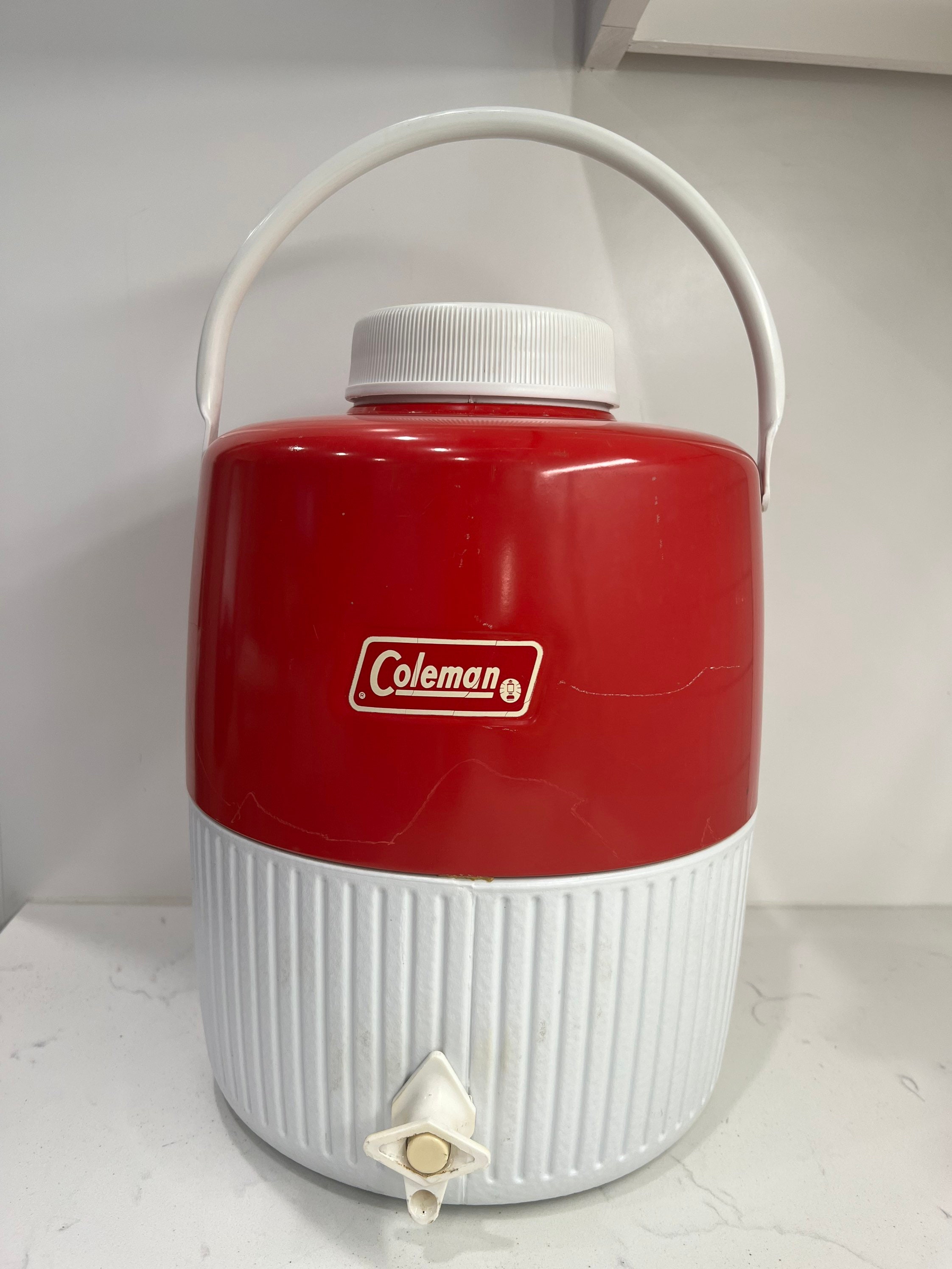 Vintage Red Coleman Water Jug 2 Gallon Jug Water Cooler