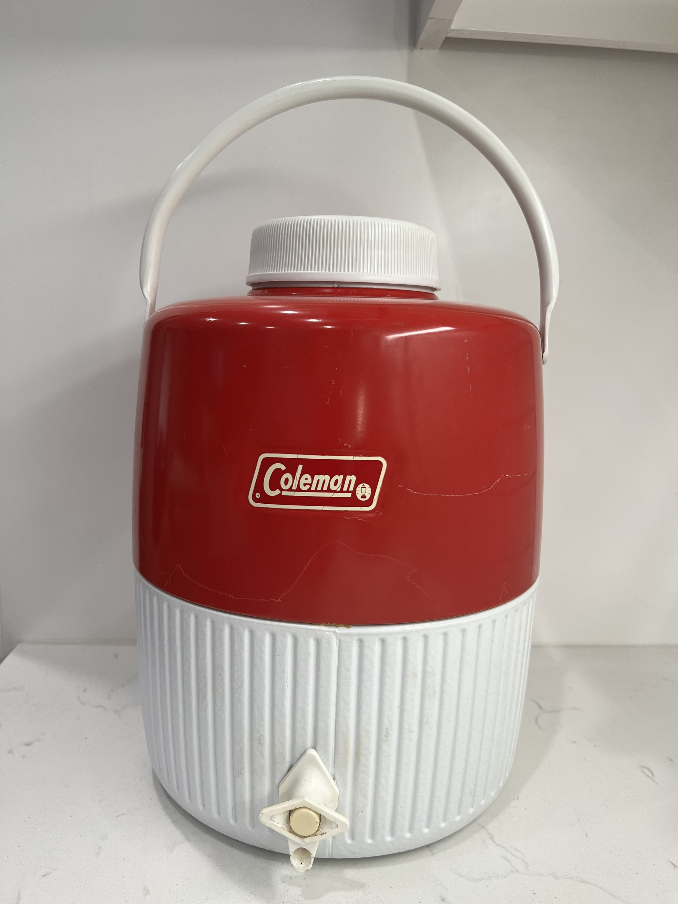 Vintage Red Coleman Water Jug 2 Gallon Jug Water Cooler