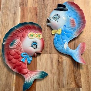 Anthropomorphic Wall Fish From PY Miyao Made In Japan Kitschy Decor Chalkware