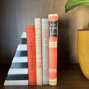 Vintage Buch Dekor | Interior Design Inszenierung | Retro Orange Bibliothek Buch Home Design