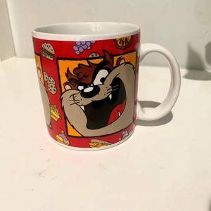 1994 Warner Bros Sakura Taz Tasmanian Devil Coffee Cup Mug | Looney Tunes Character Mug
