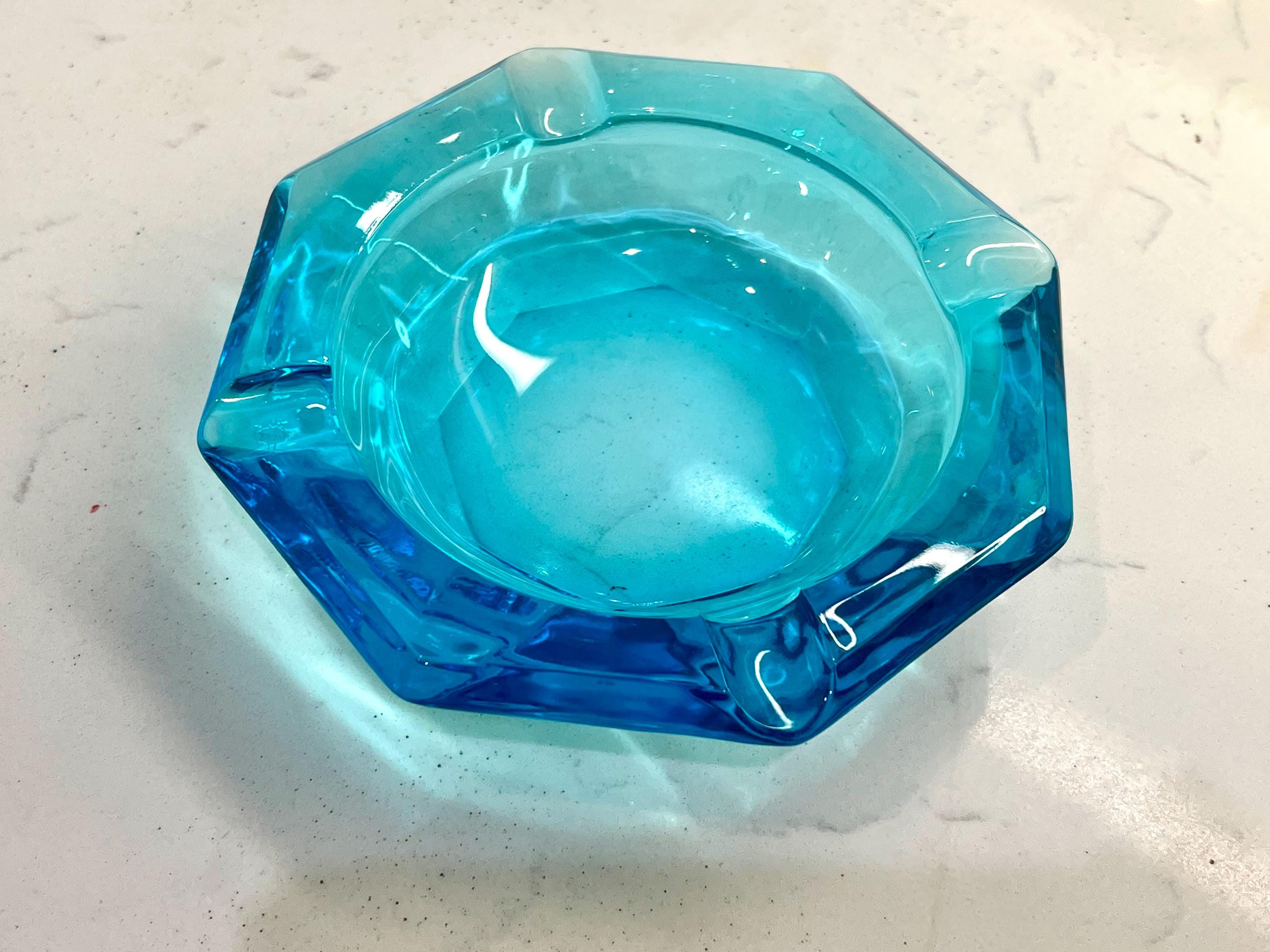 Vintage Ashtray Blue - Etsy