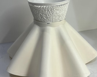 Vintage Small Mid Century White Plastic Light Lamp Shade Clip Clamp On Over Bulb