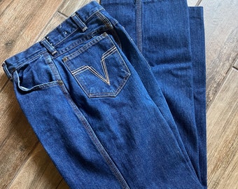 Vintage Western Wrangler Denim Ladies Jeans Junior Size 11 BOHO Style