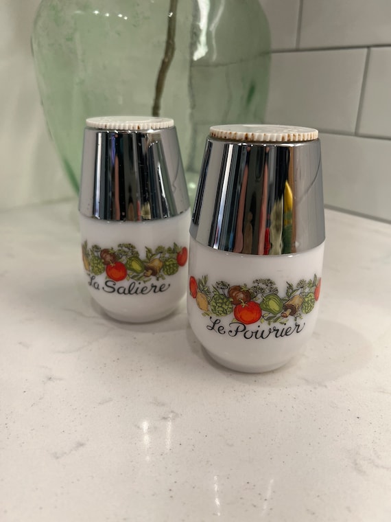 Gemco Corning Salt and Pepper Shakers Spice of Life La Saliere and Le  Poivrier, Vintage Gemco -  Israel