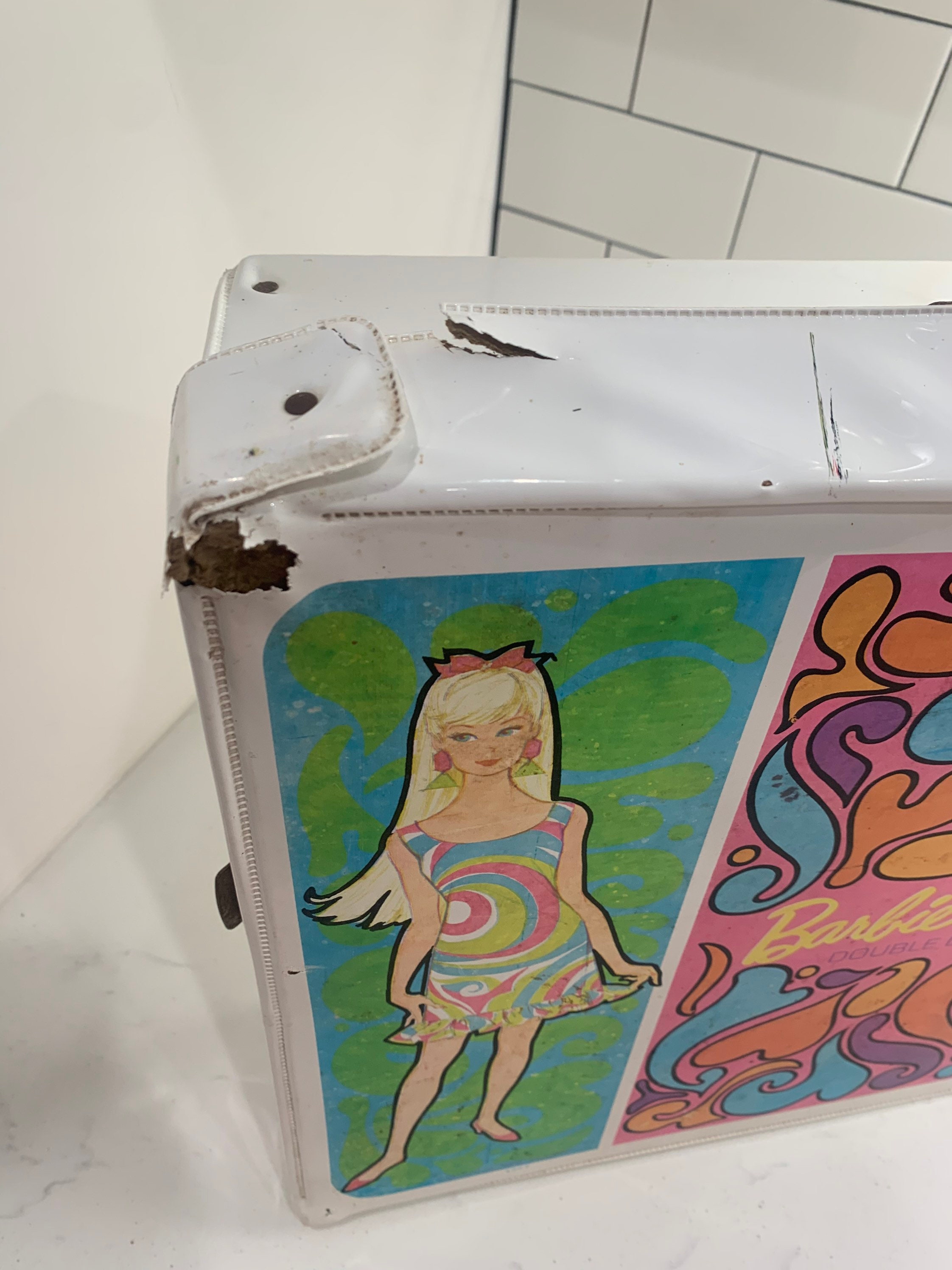 Vintage 1967 Barbie and Stacey Double Doll Case Storage