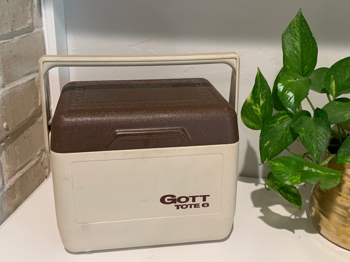 1970s Vintage Gott Tote 6 Ice Cooler Old Ice Chest Etsy