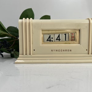 Pennwood Numechron Vintage Rolling Time Clock | Retro Desk, Nightstand Clock USA