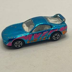 1994 Streichholzschachtel BMW Supra Turbo 1/64 Chrom Blau VHTF weiß Interior Sammlerstück