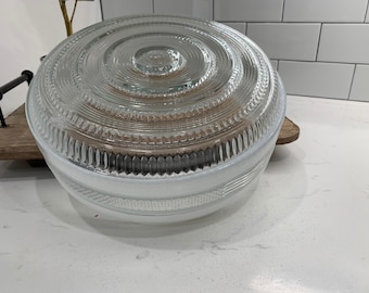 CHOICE Vintage Large and Small Round Textured Glass Ceiling Light | Replacement Shade | Mid-Century Round Light Shade