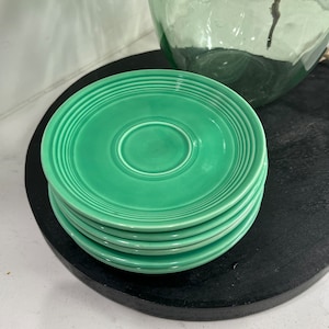 Genuine Fiesta Green Saucers Plate Fiestaware Vintage HLC Homer Laughlin China Co 1959-69