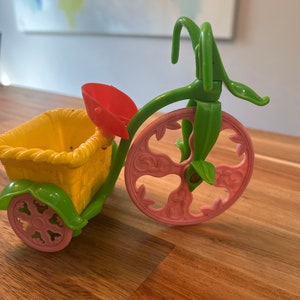 1980s Vintage Strawberry Shortcake Berry Cycle Toy Bicycle