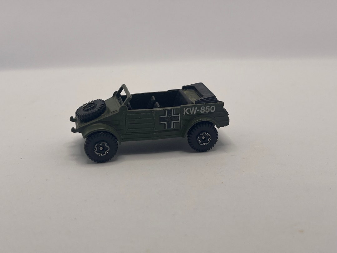 Vintage Playart Kubelwagen Brown 164 German Army Vehicle Diecast Hong