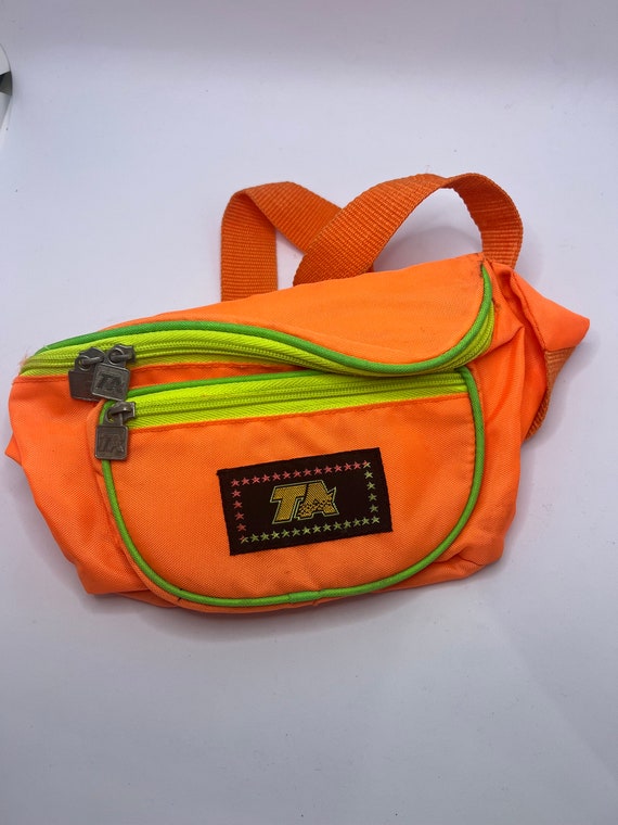 Vintage 1980s 1990s TA Fanny Pack In Neon Orange |