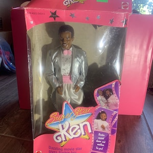 1988 Super Star Ken Doll Ethnic African American Barbie Doll with Box