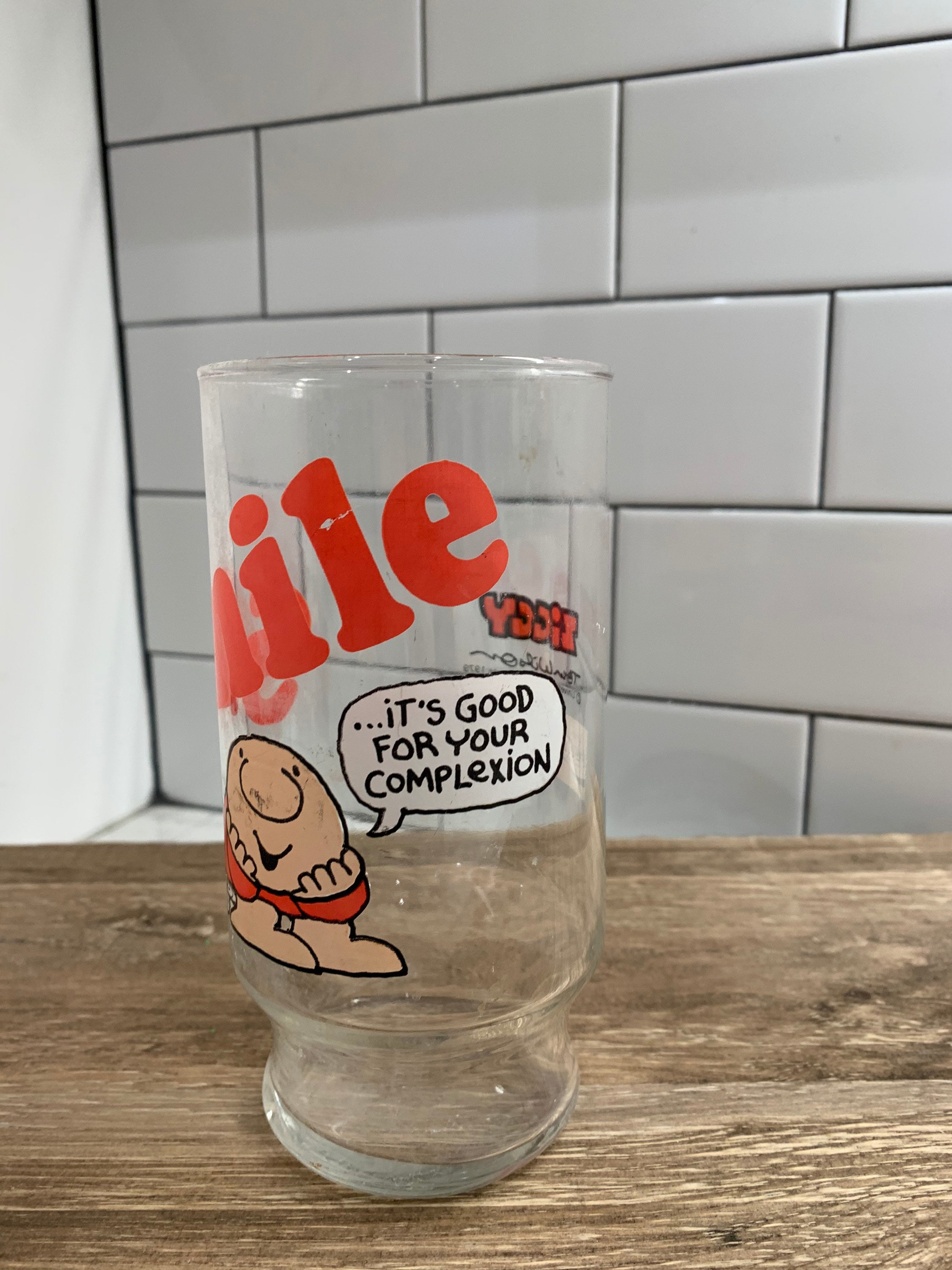Vintage 1979 Ziggy Smile Drinking Glass by Tom Wilson Drinking Etsy