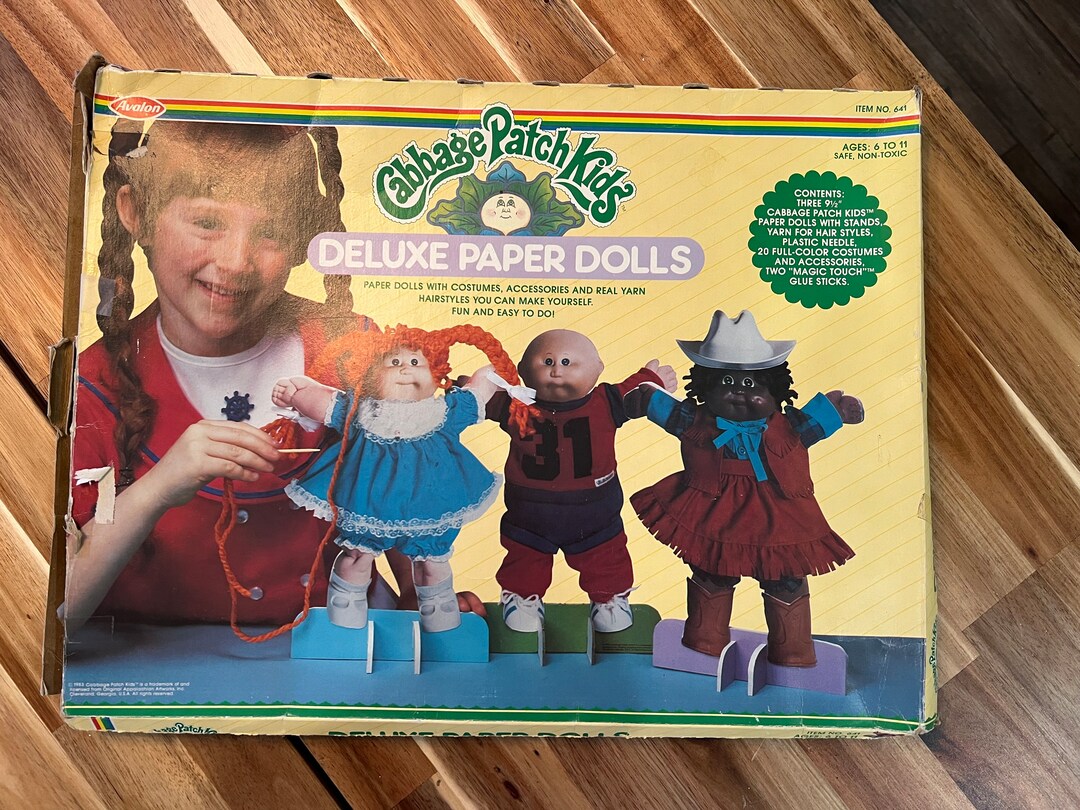 Cabbage Patch Kids Deluxe Paper Dolls | Vintage Paper Dolls - Etsy