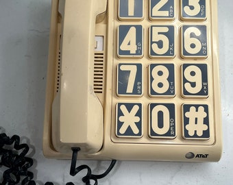Vintage Large Number Push Button Telephone