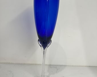 Vintage Hand Blown Cobalt Blue Wine Glasses (set of Five) - Etsy