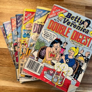 Archies Double Digest Magazine, Betty & Veronica, Little Archie Vintage Comics image 2