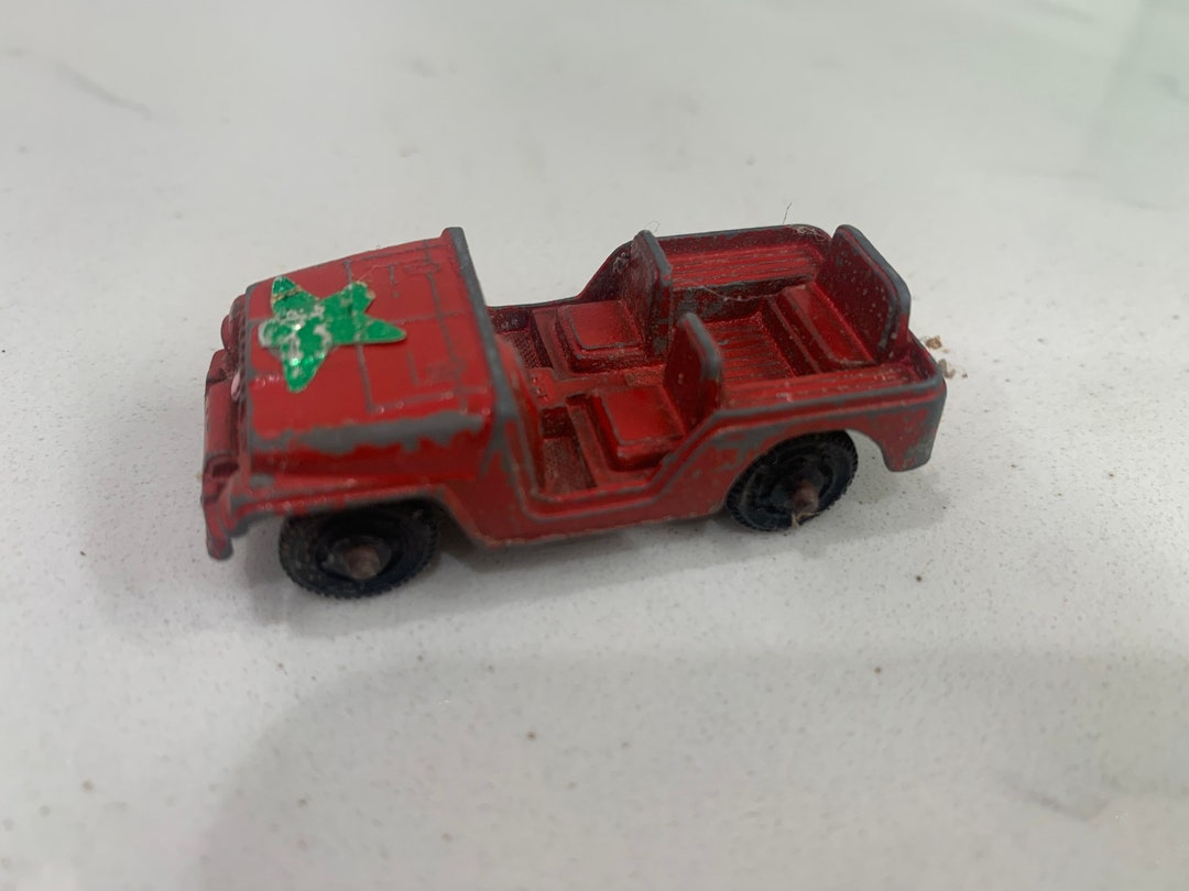 Vintage Tootsie Toys Red Jeep - Etsy