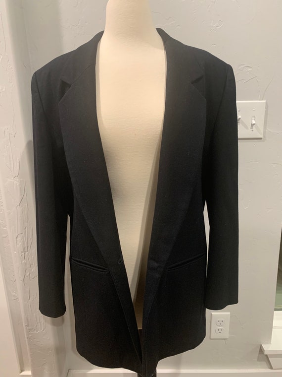 Vintage Women’s Black Pendleton Virgin Wool Blazer