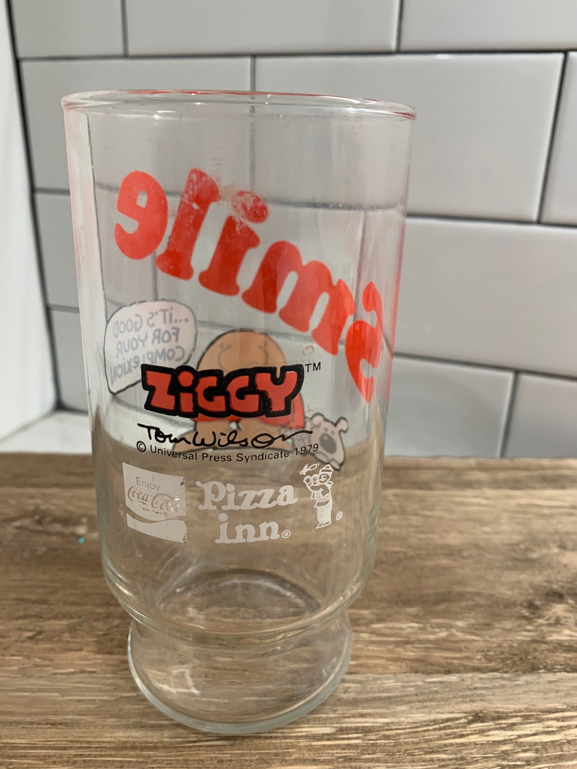 Vintage 1979 Ziggy Smile Drinking Glass by Tom Wilson Drinking Etsy