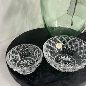 Lenox Vollbleikristallschalen Made in der Tschechischen Republik Neu mit Tags Zwei Größen 5 &quot;und 3&quot; | Kristallnuss-Schalen