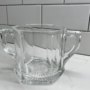 Vintage Tiara Indiana Glass Panel Sugar Bowl Colonial