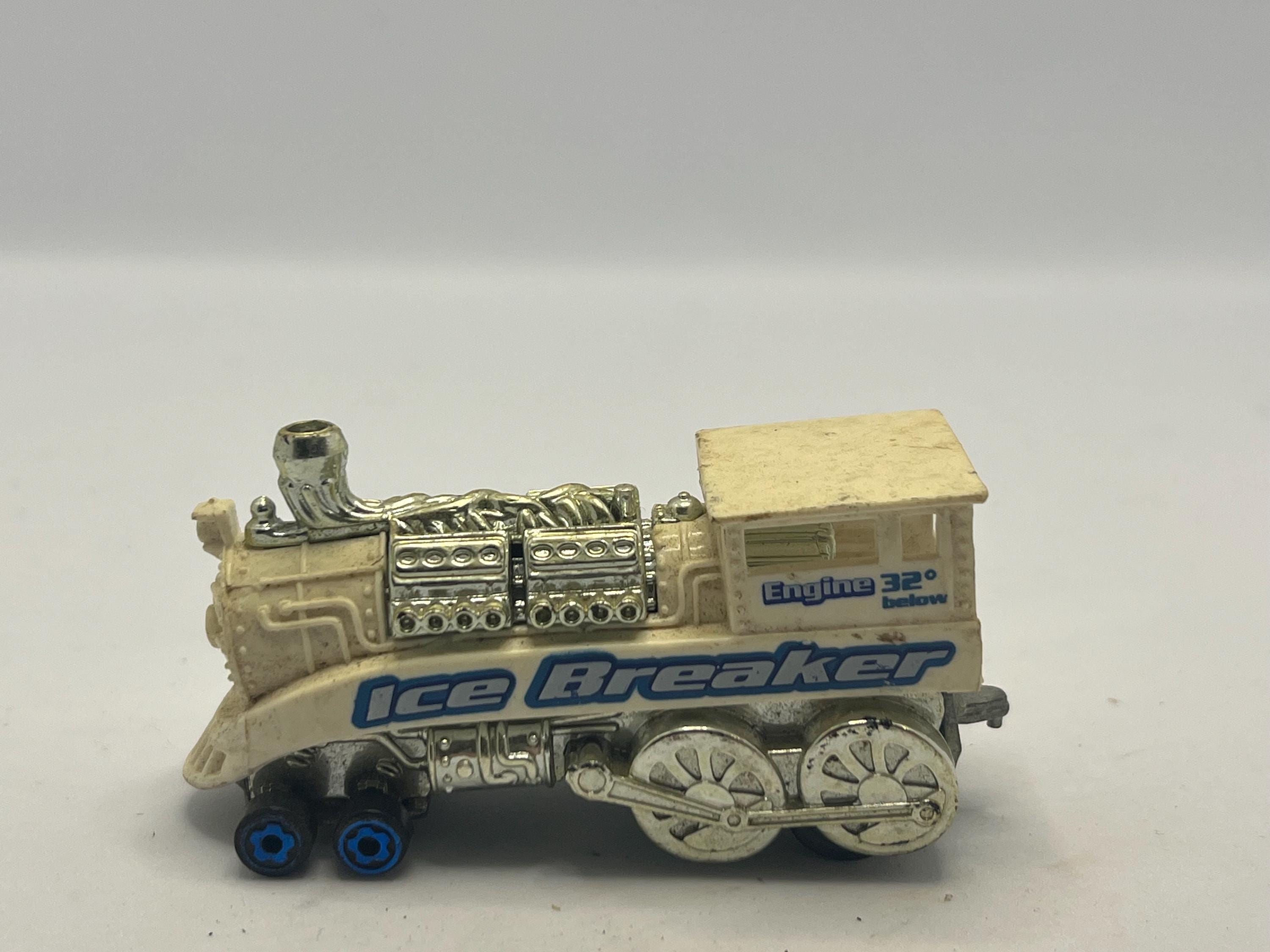 1995 Hot Wheels Wild Things Rail Rodder Train White Ice Breakers - Main Image