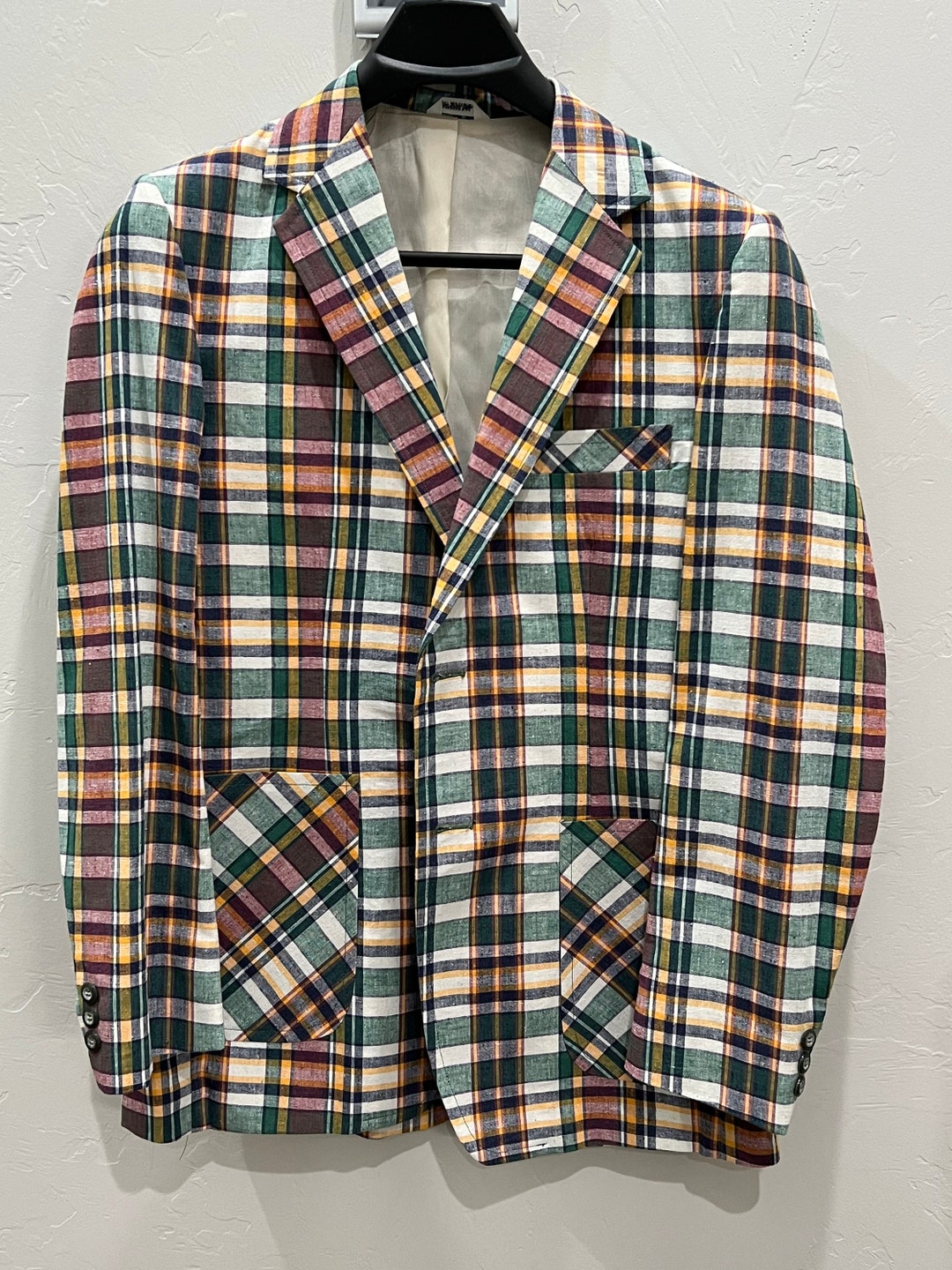 Mens Montgomery Ward Vintage Plaid Suit Blazer Size 38 - Etsy