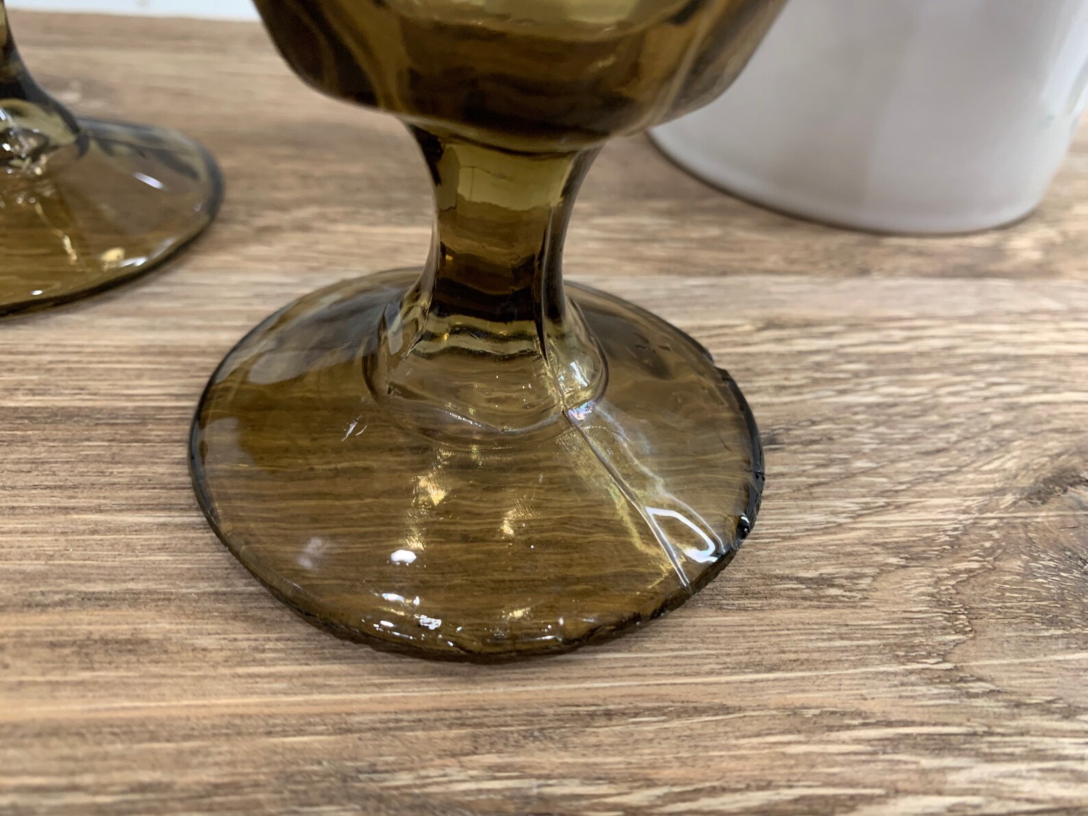 Vintage Brown 4 Panel Parfait glasses Duz Promotional Etsy