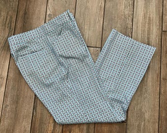 Pantalones IZOD Baby Blue Dice vintage de los años 70 y 80 para hombre, talla 34x28”, estilo golf, hipster, moderno e informal.