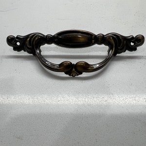 Vintage Brass Drawer Pull Handles Ornate 4”