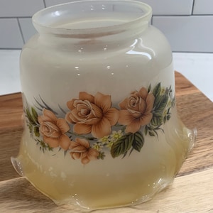 Globo de repuesto para pantalla de luz, decoración festoneada floral vintage