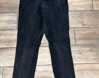 Wrangler Silverlake Womens Black Denim Jeans Size 7/8 Western Vintage Pants