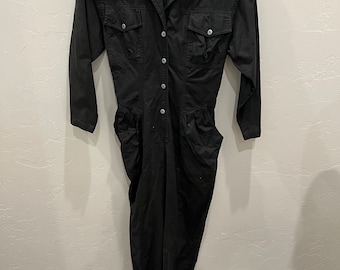 Black Vintage 1980’s Small Women’s Jumpsuit by Styles To Go