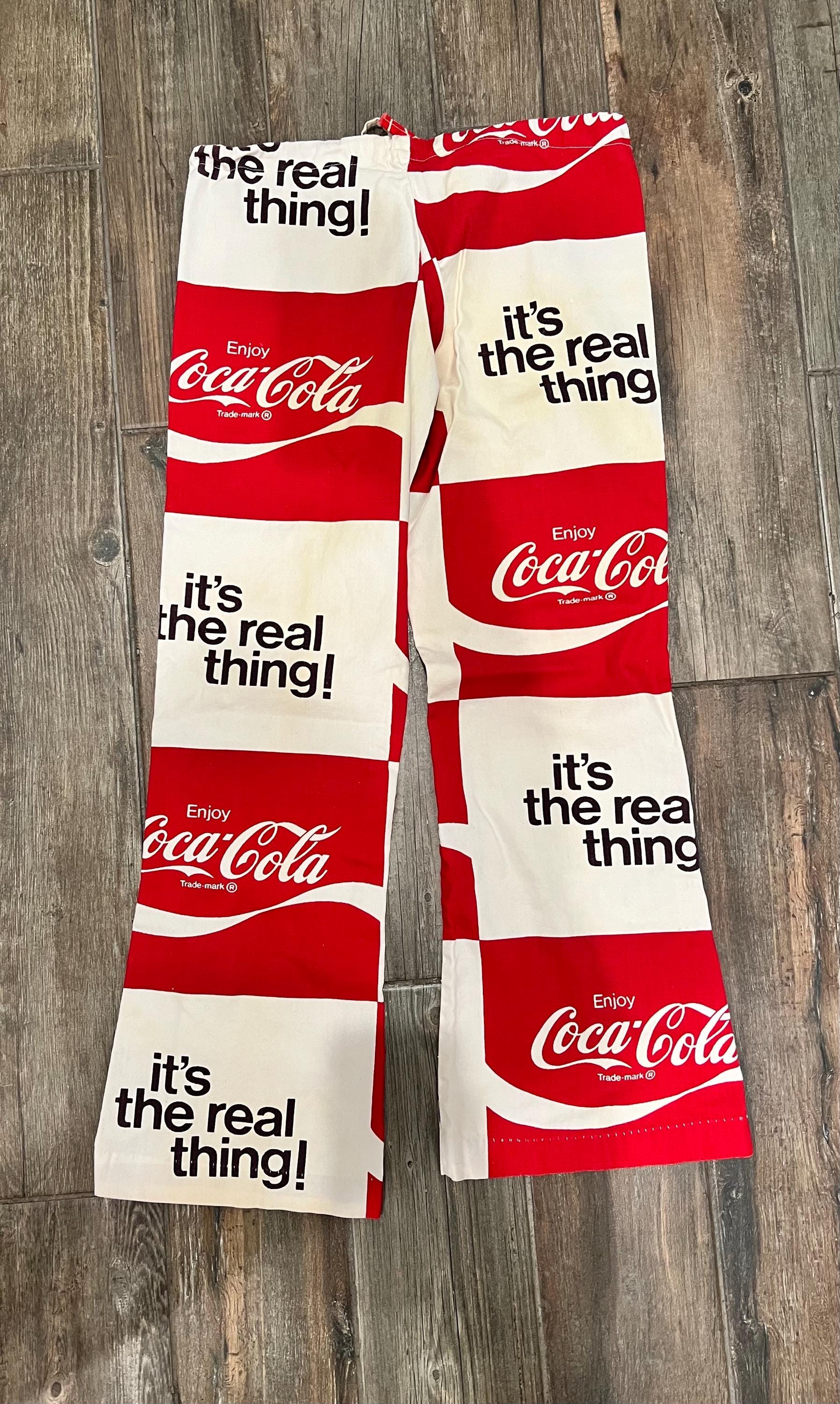 Coca-cola Wide Leg Vintage Pants, Coke Soda It's the Real Thing