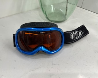 Vintage Kids Blue Ski Sunglasses | 80s Theme Party Glasses | Retro Skiing